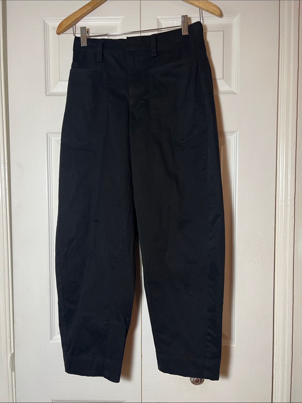 Ruti Black High Waist Cotton Relaxed Pant Women’s 4
